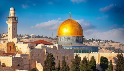 Obraz premium The Illustrious Al-Aqsa Mosque and Its Golden Dome