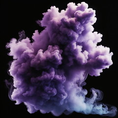 Fototapeta premium Smoke Fog Effect Isolated on Black