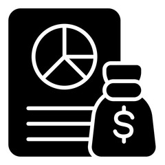 Budgeting glyph icon
