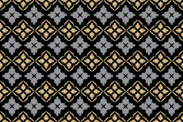 Oreintal Flora Damask Seamless pattern  embroidery, Indian style.  art ornament print.Design for carpet, cover.wallpaper, wrapping, fabric, clothing