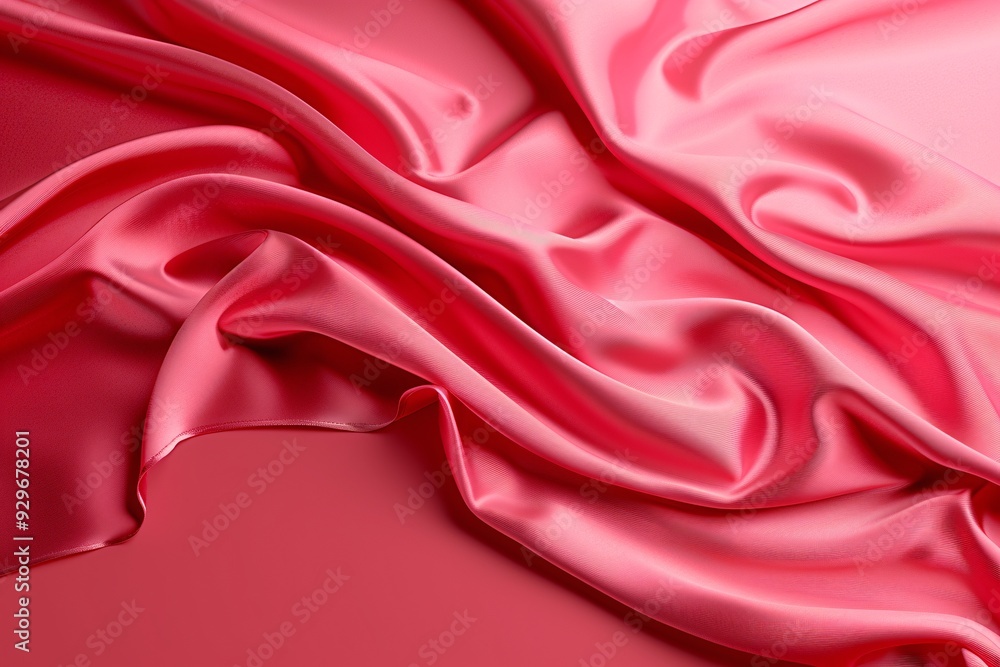 Aufkleber smooth silk fabric background in a rich, vibrant color with an open area for text placement.