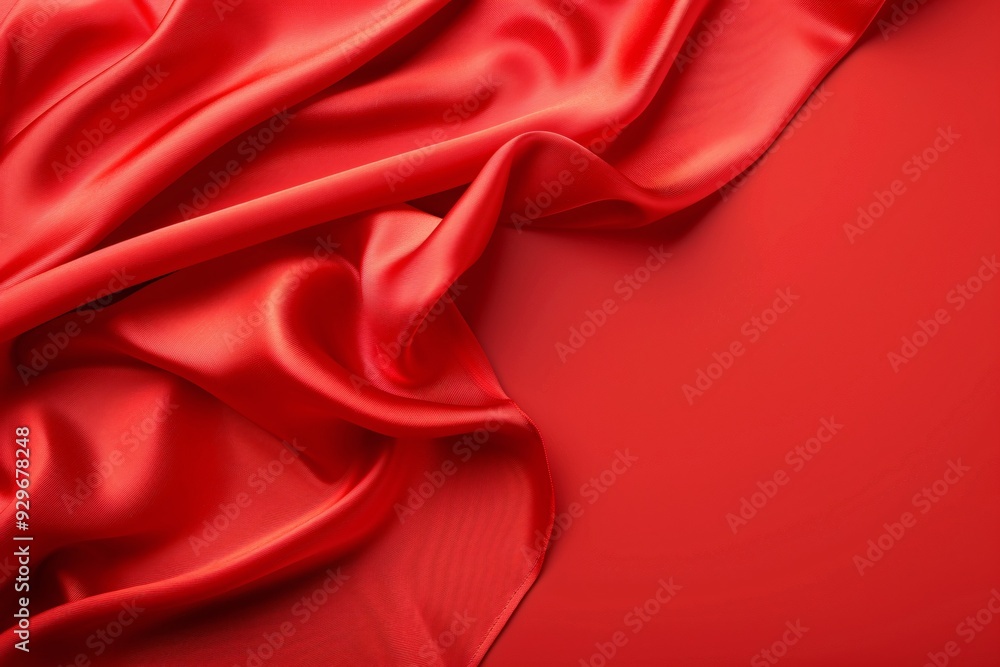 Aufkleber smooth silk fabric background in a rich, vibrant color with an open area for text placement.