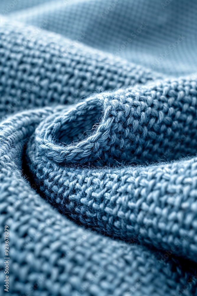 Poster detailed shot of a textured wool fabric in a deep color, featuring a blank section for copy space.