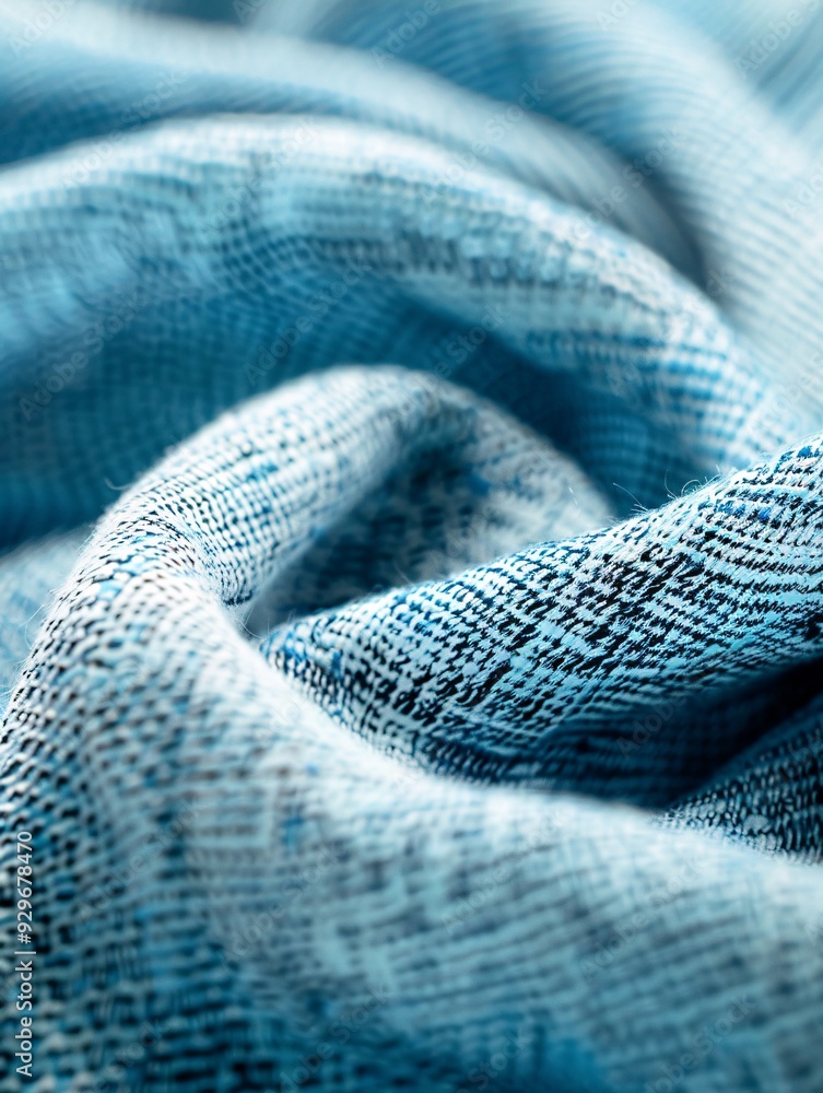 Aufkleber detailed close-up of a patterned cotton fabric with visible texture and plenty of copy space.