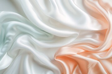 Obraz premium Fine silk fabric texture in a soft color palette, offering ample space for text overlay.