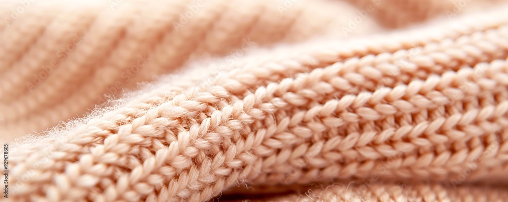 Aufkleber macro shot of a ribbed knit fabric with visible texture and ample copy space.