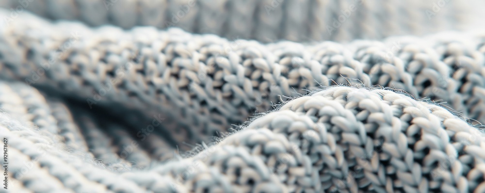 Poster macro shot of a ribbed knit fabric with visible texture and ample copy space.