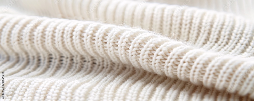 Poster macro shot of a ribbed knit fabric with visible texture and ample copy space.