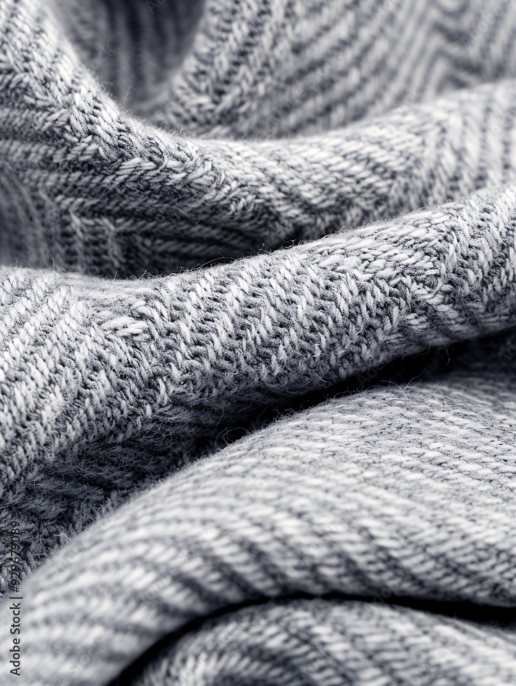 Poster textured herringbone fabric close-up with visible pattern and ample copy space.