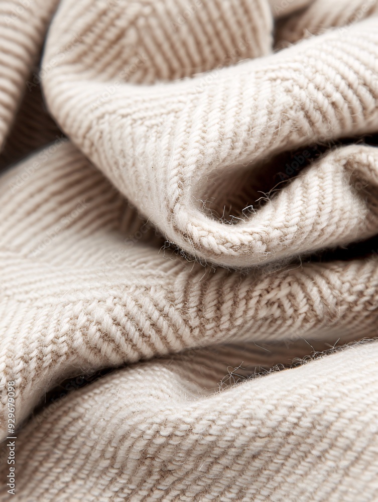 Poster textured herringbone fabric close-up with visible pattern and ample copy space.