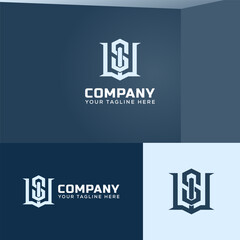 Letter WS logo vector icon. Monogram letter WS logotype design
