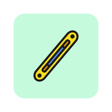 Mezuzah line icon. Parchment, document, Judaism. Israel concept. Vector illustration can be used for topics like religion, national culture, travel