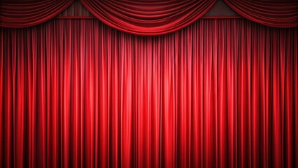 Red curtain background with elegant curtains , theater, stage, interior design, luxury, home decor, classic, fabric
