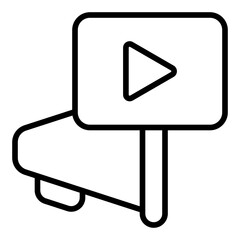Video Marketing line icon