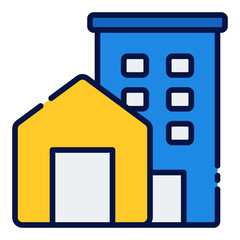 Property filled line icon