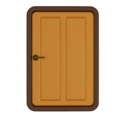 Chocolate Brown 3D Rounded Door Brown