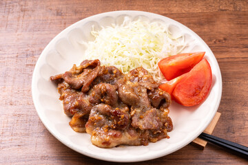 Fototapeta premium 豚肉の醤油こうじ漬け焼き