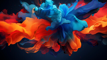 Fototapeta premium Color explosion, abstract art design