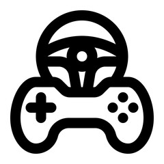 driving simulation, driving game, simulation game, racing game, race game, video game outline icon