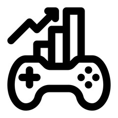 game chart, game analysis, game trend, game analytics, game report, game development outline icon
