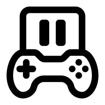 recommend clip art: game pause, pause button, game button, game controller, video game, game, gaming, paused outline icon