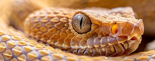 Obraz premium Close-up of a Snake's Eye and Scales