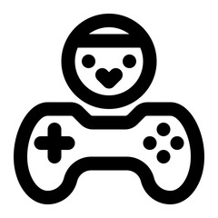 player character, game character, video game, character, game avatar, game development outline icon