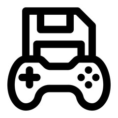 save game, game, saving, game interface, game storage, game controlsave game, game, saving, game interface, game storage, game control outline icon