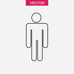 Man icon vector illustration. male sign vector linear illustration for web and app..eps