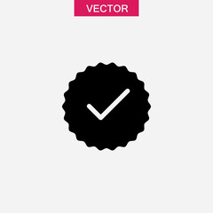 Approved icon vector, trendy style illustration Certified Medal Icon on white background..eps