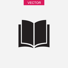 Book icon vector,  open book sign trendy style illustration for web and app on white background..eps