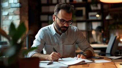 Obraz premium photo of Accountant working in the office