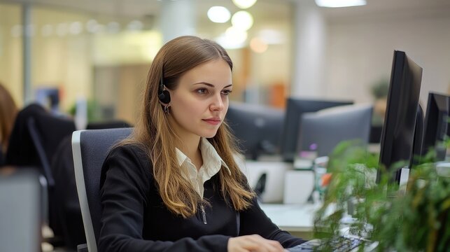 Photo of the customer relations department working diligently.