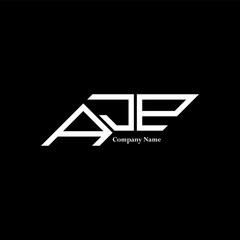 AJP logo design, AJP simple and modern logo. AJP luxurious alphabet design