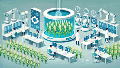 Concept vector illustration of business situation.	
