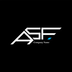 ASF logo design, ASF simple and modern logo. ASF luxurious alphabet design