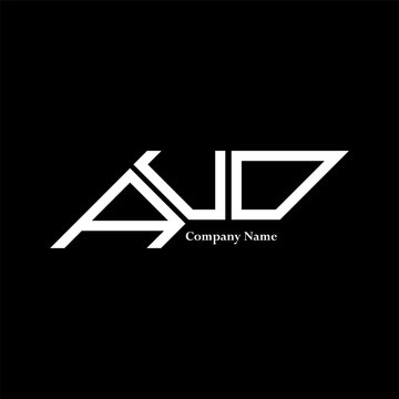 AUO logo design, AUO simple and modern logo. AUO luxurious alphabet design