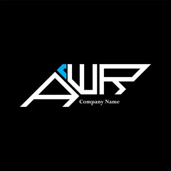 AWR logo design, AWR simple and modern logo. AWR luxurious alphabet design