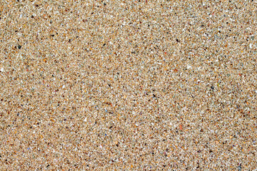 Obraz na płótnie Canvas Smooth surface structure of beach sand, beach sand texture background.