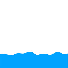 Blue Bottom Wave Border