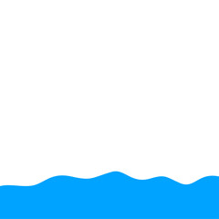 Blue Bottom Wave Border