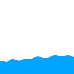 Blue Bottom Wave Border