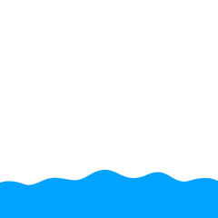 Blue Bottom Wave Border