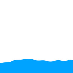 Blue Bottom Wave Border