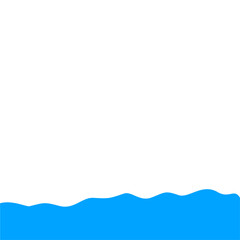 Blue Bottom Wave Border