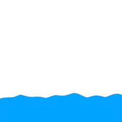 Blue Bottom Wave Border
