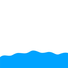 Blue Bottom Wave Border