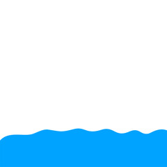 Blue Bottom Wave Border