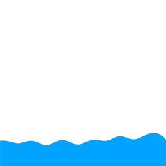 Blue Bottom Wave Border