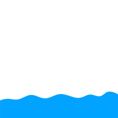 Blue Bottom Wave Border
